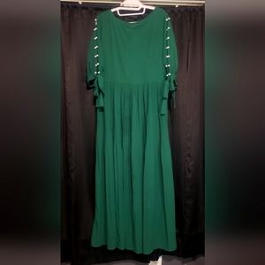 A green dress